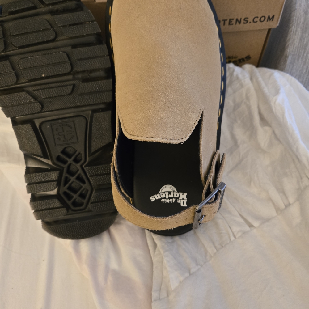 Dr. Martens Tan Suede Slip-On Shoes